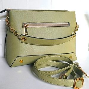 None, pale green, beautiful bag, shoulder or crossbody